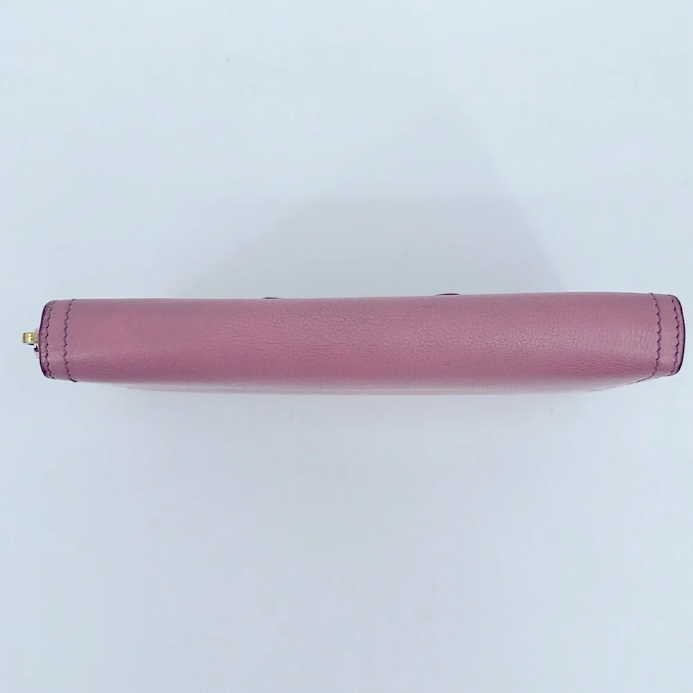 Authentic Prada Saffiano Vernice Leather Bow Zip Wallet-Pink - Picture 5 of 14